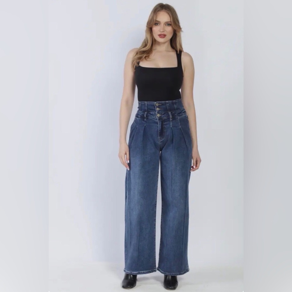 Rina Rossi Dark Blue Flare Jeans
